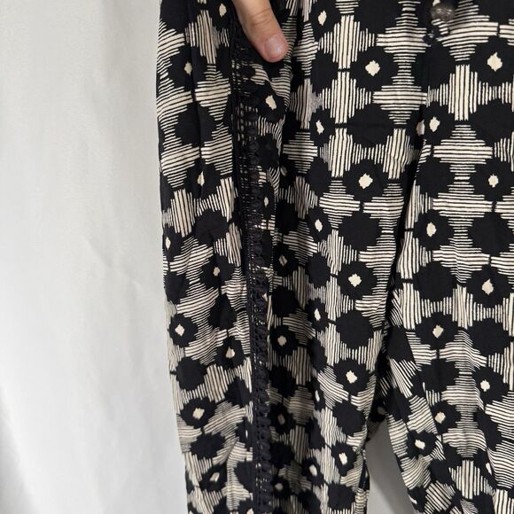 HEI HEI Anthropologie Pants Women's Medium Black Pull On Drawstring Lightweight - Picture 6 of 12